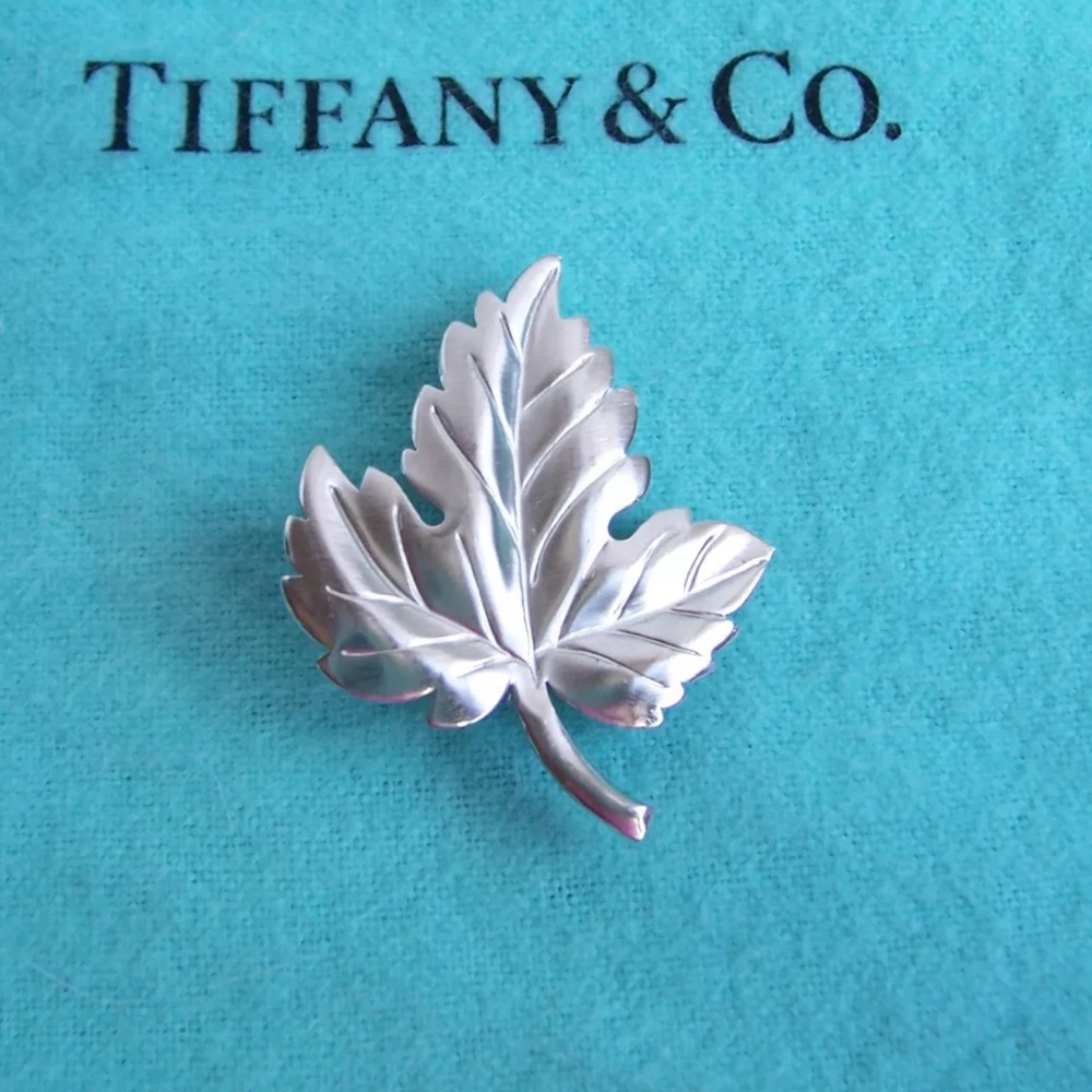 Tiffany & Co. Sterling Maple Leaf Brooch